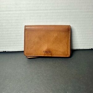 Fossil Tan Leather Card Holder